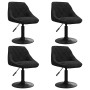 Sillas de comedor giratorias 4 unidades terciopelo negro