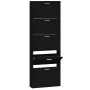 Mueble zapatero madera contrachapada negro 59x17x169 cm by vidaXL, Shoe racks and shoe organizers - Ref: Foro24-342512, Price...