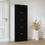 Mueble zapatero madera contrachapada negro 59x17x169 cm by vidaXL, Shoe racks and shoe organizers - Ref: Foro24-342512, Price...