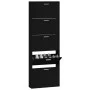Mueble zapatero madera contrachapada negro 59x17x169 cm by vidaXL, Shoe racks and shoe organizers - Ref: Foro24-342512, Price...