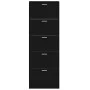 Mueble zapatero madera contrachapada negro 59x17x169 cm by vidaXL, Shoe racks and shoe organizers - Ref: Foro24-342512, Price...