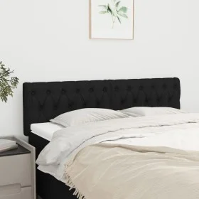Headboards 2 units black fabric 72x7x78/88 cm by vidaXL, Headboards and footboards - Ref: Foro24-346342, Price: 59,54 €, Disc...