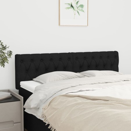 Kopfteile 2 Einheiten aus schwarzem Stoff 72x7x78/88 cm von vidaXL, Kopf- und Fußteile - Ref: Foro24-346342, Preis: 60,04 €, ...