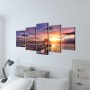 Decorative canvas set for wall beach with pergola 200 x 100 cm by vidaXL, Posters, prints and visual art - Ref: Foro24-241567...