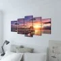 Decorative canvas set for wall beach with pergola 200 x 100 cm by vidaXL, Posters, prints and visual art - Ref: Foro24-241567...