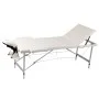 3-section folding massage table, white aluminum by vidaXL, massage tables - Ref: Foro24-110089, Price: 182,40 €, Discount: %