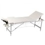 3-teilige klappbare Massageliege, weißes Aluminium von vidaXL, Massageliegen - Ref: Foro24-110089, Preis: 185,83 €, Rabatt: %