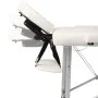 3-teilige klappbare Massageliege, weißes Aluminium von vidaXL, Massageliegen - Ref: Foro24-110089, Preis: 185,83 €, Rabatt: %