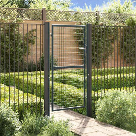 Puerta de jardín de malla de acero galvanizado, 100 x 175 cm