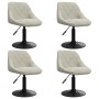 Sillas de comedor giratorias 4 unidades terciopelo color crema