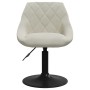 Sillas de comedor giratorias 4 unidades terciopelo color crema