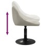 Sillas de comedor giratorias 4 unidades terciopelo color crema
