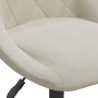 Sillas de comedor giratorias 4 unidades terciopelo color crema