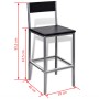 Hohe Tisch- und Küchenbarhocker von vidaXL, Möbelsets für Küchen und Esszimmer - Ref: Foro24-241495, Preis: 110,62 €, Rabatt: %
