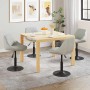 Sillas de comedor giratorias 4 unidades terciopelo gris claro