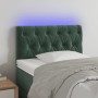 LED-Kopfteil aus dunkelgrünem Samt, 80 x 7 x 78/88 cm von vidaXL, Kopf- und Fußteile - Ref: Foro24-3121981, Preis: 51,13 €, R...