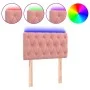 Pink velvet headboard with LED 80x7x78/88 cm by vidaXL, Headboards and footboards - Ref: Foro24-3121983, Price: 56,81 €, Disc...