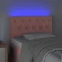 Pink velvet headboard with LED 80x7x78/88 cm by vidaXL, Headboards and footboards - Ref: Foro24-3121983, Price: 56,81 €, Disc...