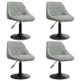 Sillas de comedor giratorias 4 unidades terciopelo gris claro