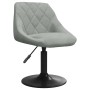 Sillas de comedor giratorias 4 unidades terciopelo gris claro