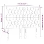Headboard with LED lights taupe gray fabric 144x7x118/128 cm by vidaXL, Headboards and footboards - Ref: Foro24-3122762, Pric...