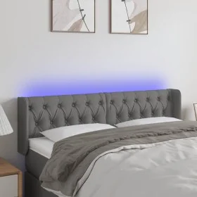 Dark gray fabric headboard with LED 147x16x78/88 cm by vidaXL, Headboards and footboards - Ref: Foro24-3123571, Price: 83,43 ...
