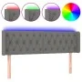Dark gray fabric headboard with LED 147x16x78/88 cm by vidaXL, Headboards and footboards - Ref: Foro24-3123571, Price: 83,43 ...