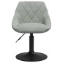 Sillas de comedor giratorias 4 unidades terciopelo gris claro
