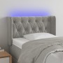Hellgraues Samtkopfteil mit LED 83x16x78/88 cm von vidaXL, Kopf- und Fußteile - Ref: Foro24-3123602, Preis: 56,49 €, Rabatt: %
