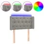 Cabecero con LED de terciopelo gris claro 83x16x78/88 cm de vidaXL, Cabeceros y pies de cama - Ref: Foro24-3123602, Precio: 6...