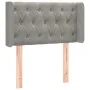Light gray velvet headboard with LED 83x16x78/88 cm by vidaXL, Headboards and footboards - Ref: Foro24-3123602, Price: 61,35 ...