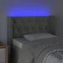 Light gray velvet headboard with LED 83x16x78/88 cm by vidaXL, Headboards and footboards - Ref: Foro24-3123602, Price: 61,35 ...
