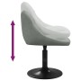 Sillas de comedor giratorias 4 unidades terciopelo gris claro