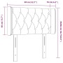 Light gray velvet headboard with LED 83x16x78/88 cm by vidaXL, Headboards and footboards - Ref: Foro24-3123602, Price: 56,49 ...