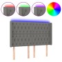 Dark gray fabric headboard with LED 147x16x118/128 cm by vidaXL, Headboards and footboards - Ref: Foro24-3124383, Price: 141,...