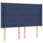Kopfteil aus blauem Stoff mit LED 147x16x118/128 cm von vidaXL, Kopf- und Fußteile - Ref: Foro24-3124388, Preis: 142,01 €, Ra...