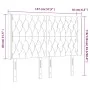 Kopfteil aus blauem Stoff mit LED 147x16x118/128 cm von vidaXL, Kopf- und Fußteile - Ref: Foro24-3124388, Preis: 142,01 €, Ra...