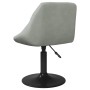 Sillas de comedor giratorias 4 unidades terciopelo gris claro