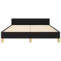 Bed frame with black fabric headboard 140x190 cm by vidaXL, Beds and slatted bases - Ref: Foro24-3125294, Price: 222,95 €, Di...