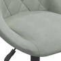 Sillas de comedor giratorias 4 unidades terciopelo gris claro