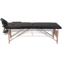 Folding massage table 2 zones black wooden structure by vidaXL, massage tables - Ref: Foro24-110077, Price: 154,50 €, Discoun...