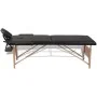 Klappbare Massageliege 2 Zonen, schwarze Holzstruktur von vidaXL, Massageliegen - Ref: Foro24-110077, Preis: 151,84 €, Rabatt: %