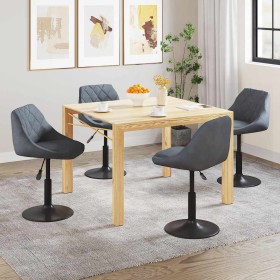 Sillas de comedor giratorias 4 unidades terciopelo gris oscuro