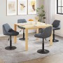 Sillas de comedor giratorias 4 unidades terciopelo gris oscuro