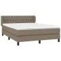 Cama box spring con colchón tela gris taupe 140x200 cm de vidaXL, Camas y somieres - Ref: Foro24-3126489, Precio: 471,63 €, D...