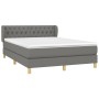 Box spring bed with dark gray fabric mattress 140x190 cm by vidaXL, Beds and slatted bases - Ref: Foro24-3127038, Price: 509,...