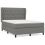 Box spring bed with dark gray fabric mattress 140x200 cm by vidaXL, Beds and slatted bases - Ref: Foro24-3128206, Price: 523,...