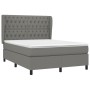Box spring bed with dark gray fabric mattress 140x200 cm by vidaXL, Beds and slatted bases - Ref: Foro24-3128206, Price: 523,...
