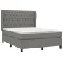 Box spring bed with dark gray fabric mattress 140x200 cm by vidaXL, Beds and slatted bases - Ref: Foro24-3128206, Price: 515,...