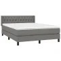 Box spring bed with dark gray fabric mattress 140x190 cm by vidaXL, Beds and slatted bases - Ref: Foro24-3129946, Price: 472,...